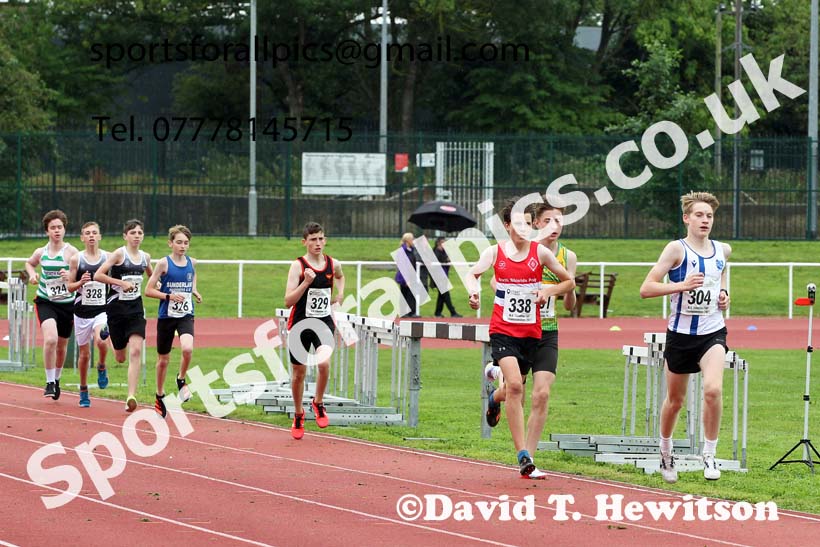 Mens and Boys 1500 metres, 2021 North Eastern Track and Field Champs., Middesbrough. Photo: David T. Hewitson/Sports for All Pics
